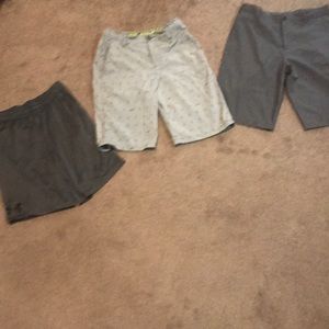 Youth large Under Armour shorts lot.